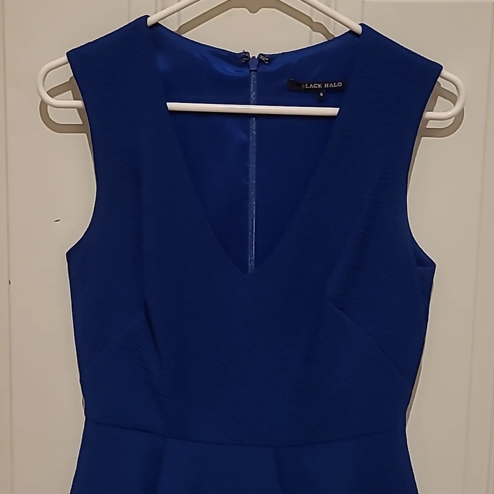 Royal Blue Black Halo Dress - Picture 3 of 8
